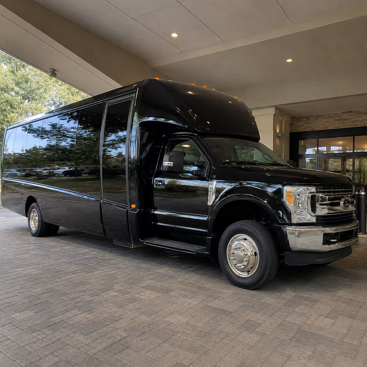 Macon Corporate Transportation party bus exterior