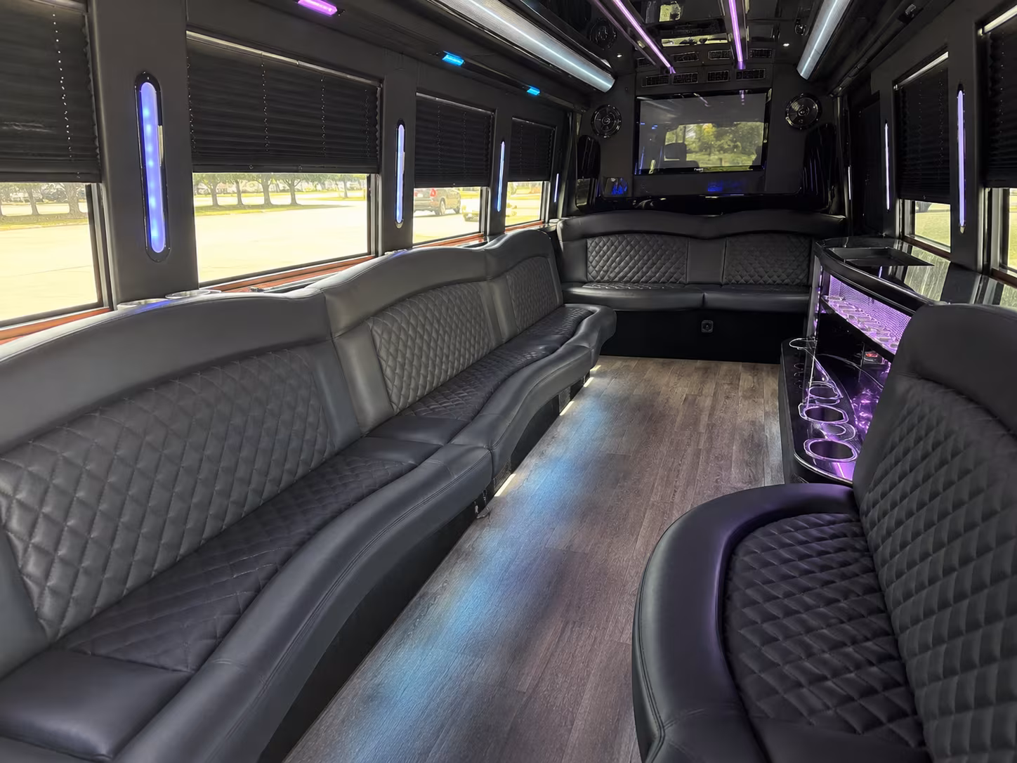 Macon Private Event Transportation party bus exterior