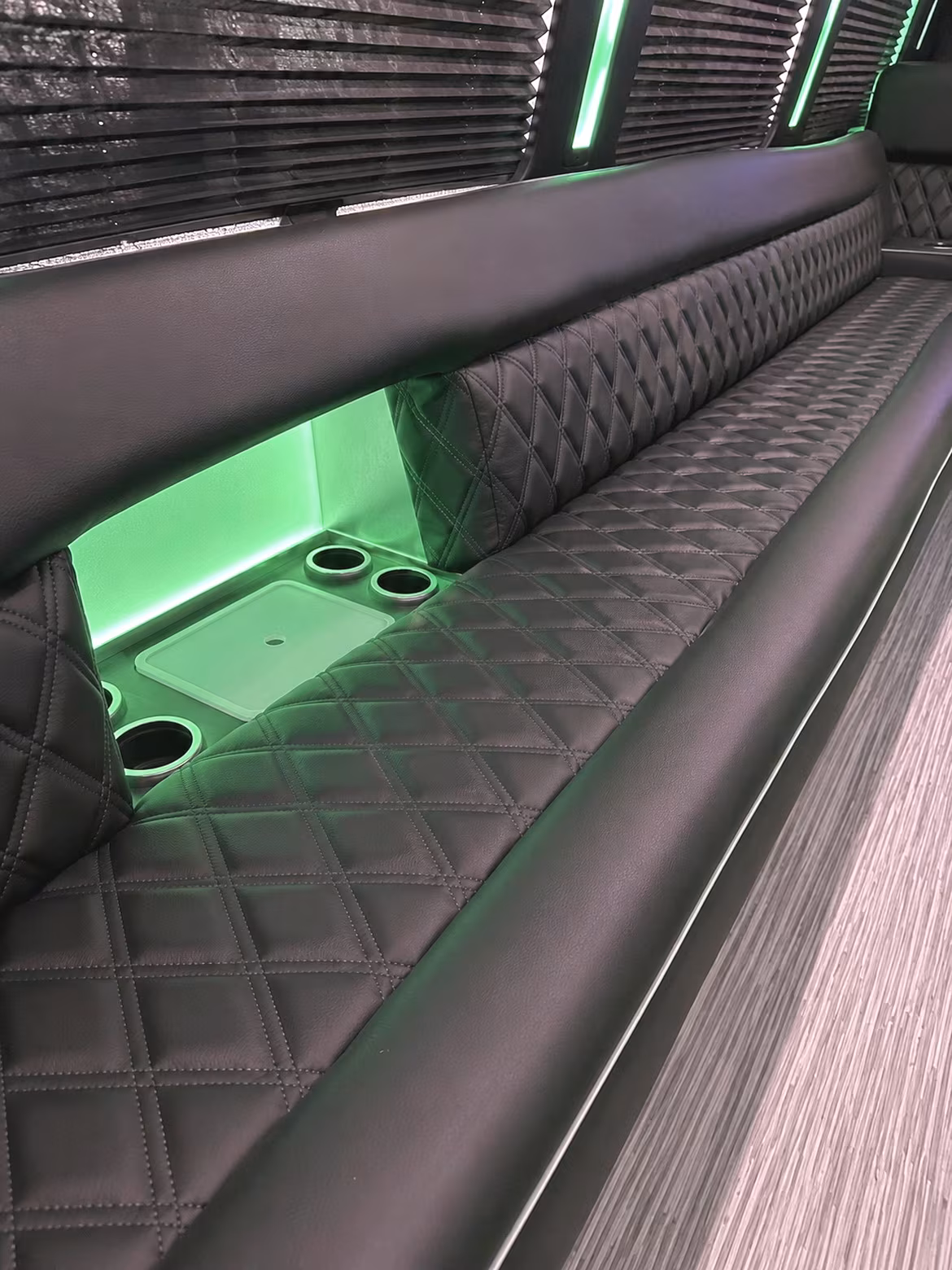 Macon Prom & Homecoming Transportation party bus interior