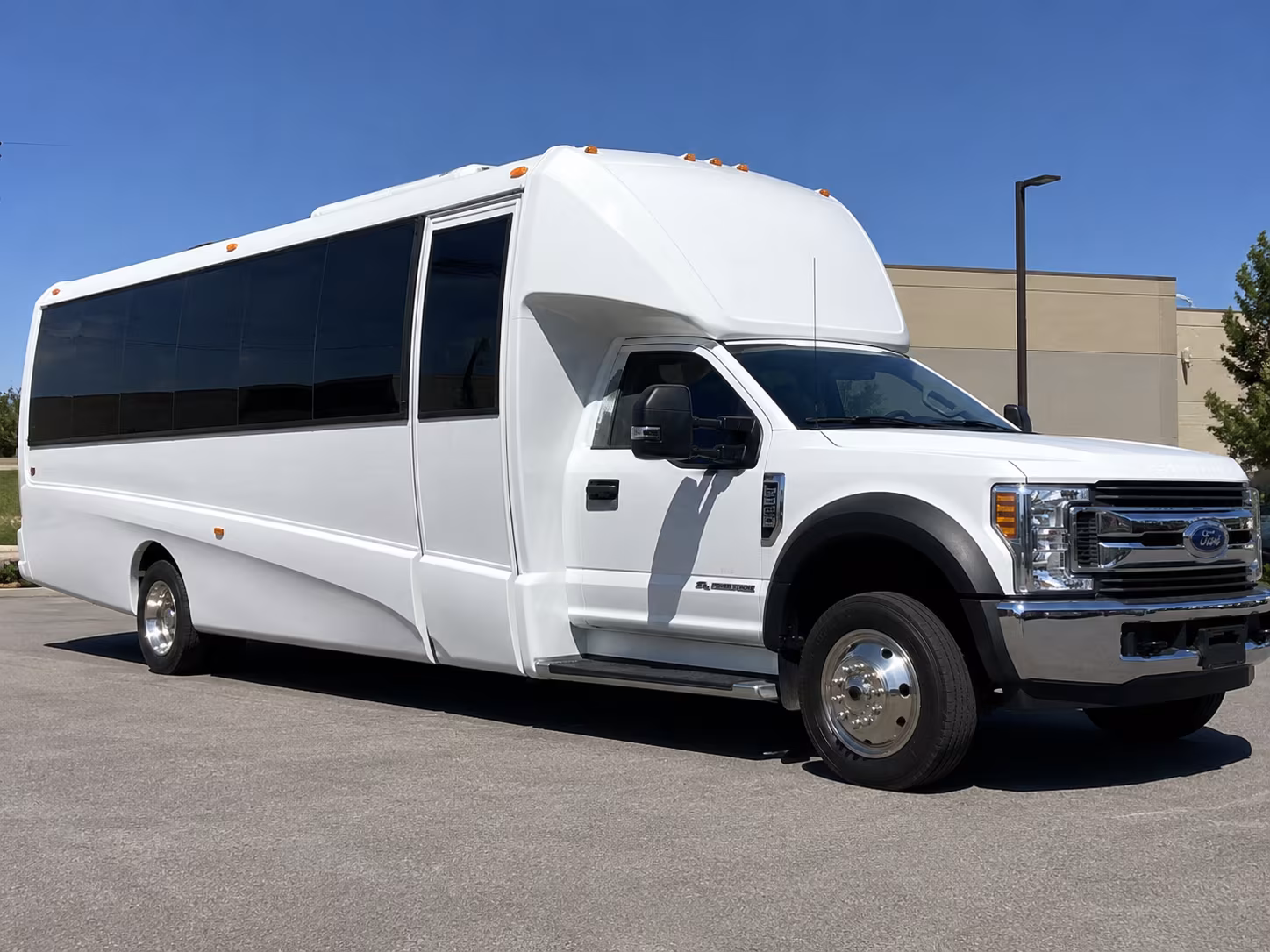 Macon School Event Transportation party bus exterior