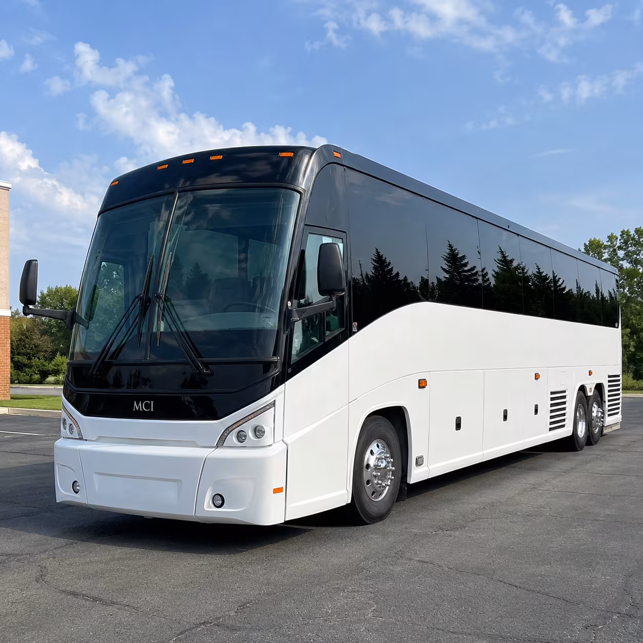 Macon School Event Transportation party bus exterior