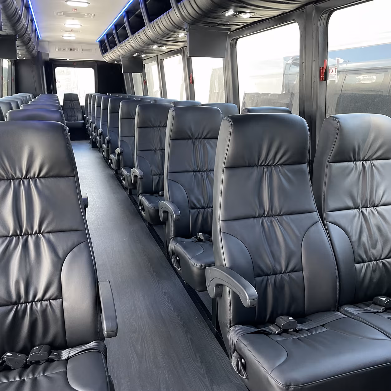 Macon School Event Transportation party bus exterior