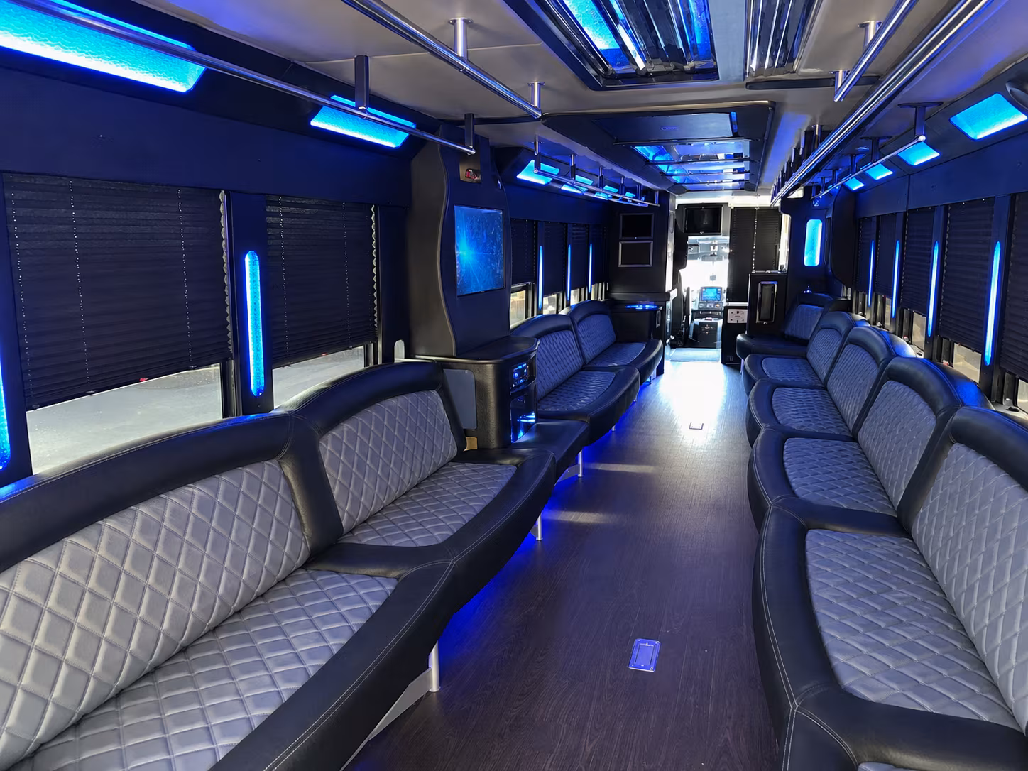 Macon Sporting Event Transportation party bus exterior