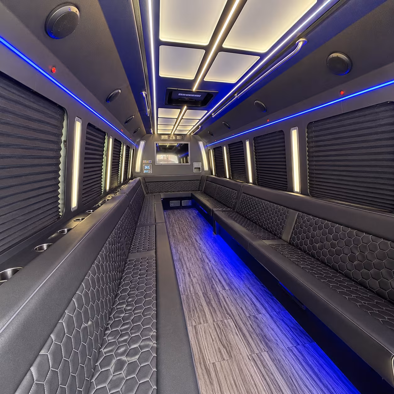 Macon Sporting Event Transportation party bus exterior