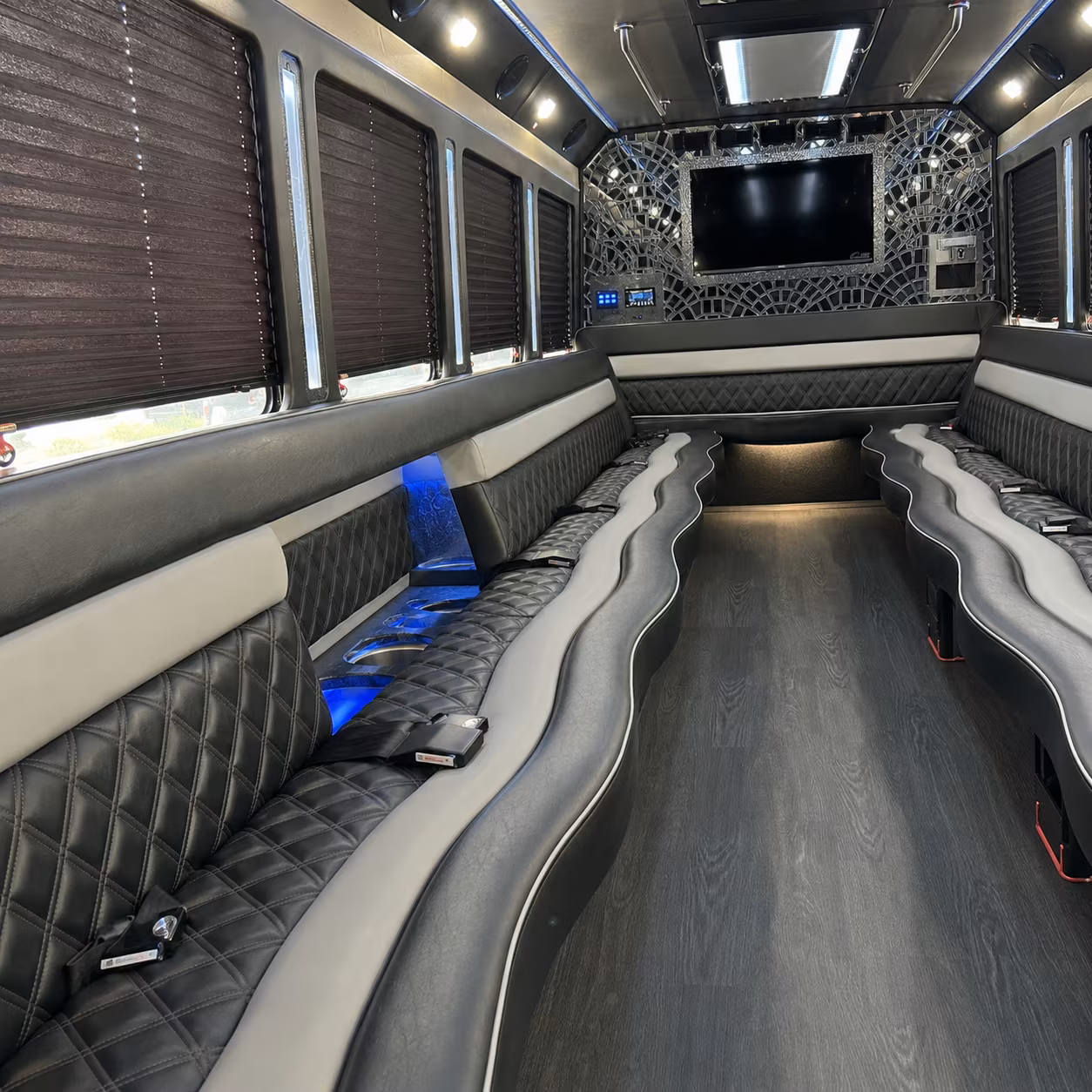 Macon Wedding Transportation party bus exterior