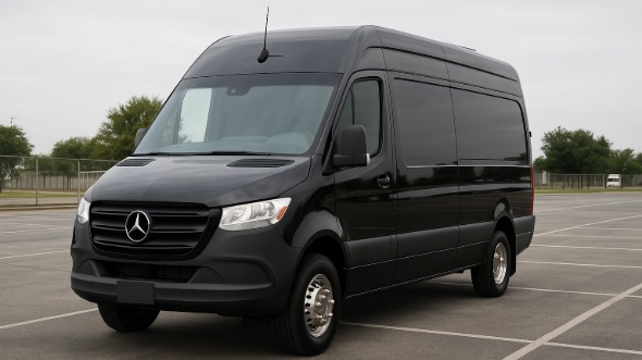 Exterior of Charter Bus Company Atlanta's 14 Passenger Sprinter Limousine in Atlanta