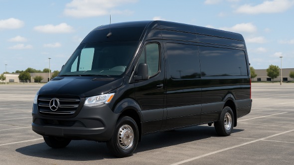 Exterior of Charter Bus Company Smyrna's 14 Passenger Sprinter Limousine in Smyrna