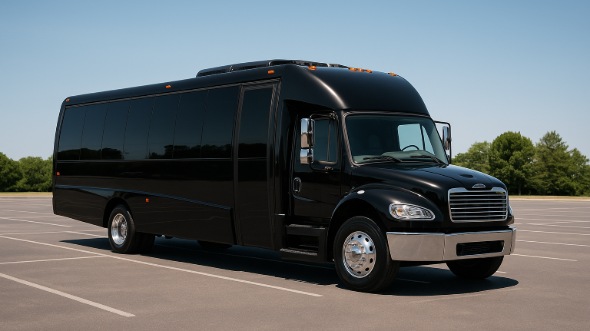 Exterior of Charter Bus Company Brookhaven's 20 Passenger Party Bus in Brookhaven