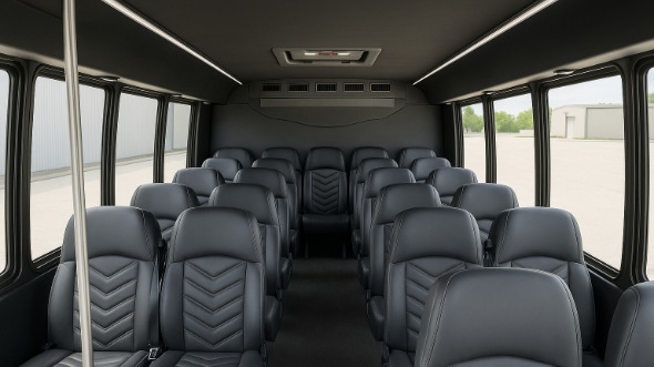 Interior of Charter Bus Company Macon's 25 Passenger Mini Bus in Macon