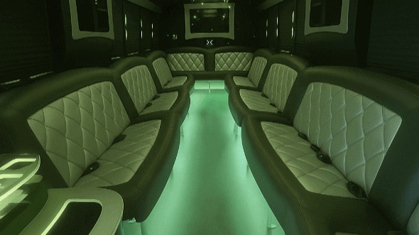 Interior of Charter Bus Company Smyrna's 28 Passenger Party Bus in Smyrna