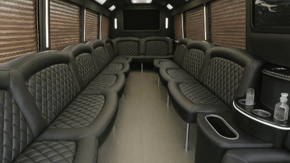 Interior of Charter Bus Company Atlanta's 40 Passenger Party Bus in Atlanta