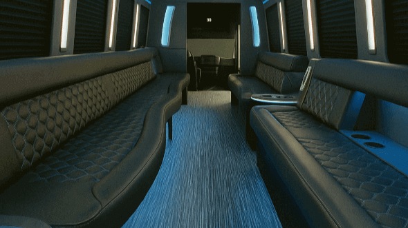 40 passenger party bus interior