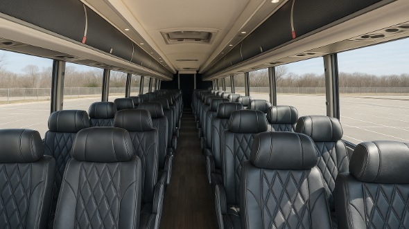 Interior of Charter Bus Company Macon's 47 Passenger Charter Bus in Macon