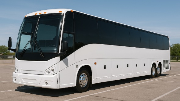 Exterior of Charter Bus Company Stonecrest's 50 Passenger Party Bus in Stonecrest