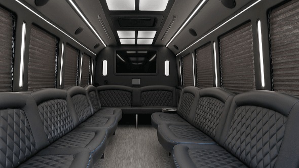 macon 50 passenger party bus interior